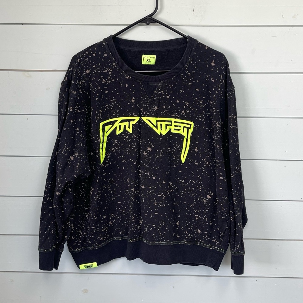 Pit Viper Black and Yellow‎ Graphic crewneck Sweatshirt women’s size XL